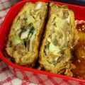kojyu's cooksnap of when they made キャベツと鶏肉の油揚げ詰め焼き.