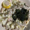 よーよー1970's cooksnap of when they made 蕎麦のカルボナーラ.