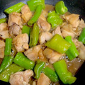 yysakura's cooksnap of when they made 万願寺とうがらしと鶏肉のポン酢醤油炒め.