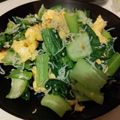 しらたまこむぎ's cooksnap of when they made しらすたっぷりチンゲン菜と玉子の炒めもの.