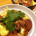 MHR2mama's cooksnap of when they made コストコ飯☆サンマの蒲焼き卵とじ丼.