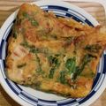 min☆___'s cooksnap of when they made もちもち～♪キムチ☆ニラ☆餅の簡単チヂミ.