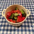 ☆hironon☆'s cooksnap of when they made ビニール袋で♪トマトキュウリさっぱり和え.
