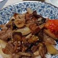 ｋｅｍｓｔａｒ's cooksnap of when they made 豚バラ＆茄子＆新玉葱の甘辛丼.