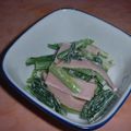 Jock's cooksnap of when they made 小松菜ハムのわさび醤油和え.