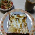 うたかた。's cooksnap of when they made サワークリームとメープルシロップトースト.