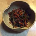 梁研♡十色食堂's cooksnap of when they made 覚書：さつま芋の茎で きんぴら！.