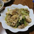 ramieru's cooksnap of when they made 小松菜・厚揚げ・豚肉・春雨・しめじの煮物.