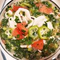 あらんころりん☆'s cooksnap of when they made 筋肉飯★ササミとモロヘイヤのさっぱり和え.