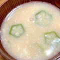 ふぅさん。's cooksnap of when they made 夏バテ解消☆オクラ長芋とろろ昆布の味噌汁.