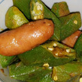 にのさんin大阪's cooksnap of when they made おくらとウインナーのカレー炒め.