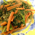 skoal's cooksnap of when they made 春菊と人参のみそごま炒め.