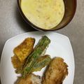 テヨン1's cooksnap of when they made 薄い衣・塩味付き かぼちゃの天ぷら.