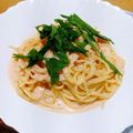 Lily322's cooksnap of when they made 明太子のクリームパスタ。.