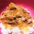 るう☆みい's cooksnap of when they made 簡単子供激喜び♪豚肉と玉ねぎのチャップ丼.