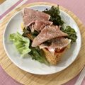 はなぴっち's cooksnap of when they made お一人様ランチ♪生ハムのっけトースト.