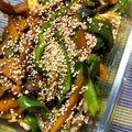 ◎ながちゃん◎'s cooksnap of when they made ピーマン＊かぼちゃ＊しめじの三色きんぴら.
