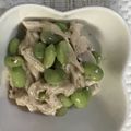 ma___111's cooksnap of when they made 枝豆と鶏ささみのごまだれかけ.