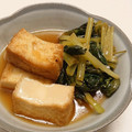 新妻あや's cooksnap of when they made 小松菜と厚揚げの炒め煮びたし.