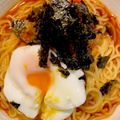 um♪'s cooksnap of when they made 超ヘルシー！蒟蒻麺の甘辛温玉ビビン麺.