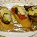 youtapapa's cooksnap of when they made かぶりつく。茄子とトマトのオープンサンド.