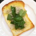 horseland's cooksnap of when they made ☆しらすとバジルのトースト☆.