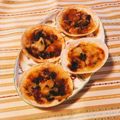yesmama's cooksnap of when they made ♡残ったカレーと餃子の皮でパリパリピザ♡.