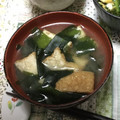 おはなすき's cooksnap of when they made 厚揚げとわかめの味噌汁.