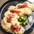 Sayaka420's cooksnap of when they made 生ハムで金魚★素麺にも！キャラ弁にも！.