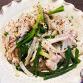 nakanoMoi's cooksnap of when they made もやしとニラと豚しゃぶ肉の重ね蒸し煮.