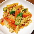 sakuღ's cooksnap of when they made 厚切りベーコン＆玉ねぎ＆卵の炒め物.