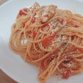 74yukarin's cooksnap of when they made ナスと鶏肉のトマトパスタ.