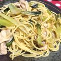 みっくママ's cooksnap of when they made * 小松菜と豚肉のピリ辛和風パスタ *.
