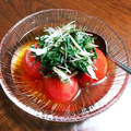 e_shiori's cooksnap of when they made トマトの丸ごとだしびたし.