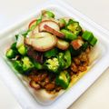 azbjbn's cooksnap of when they made 朝食定番♡茗荷オクラ納豆ご飯.