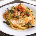 noriko912's cooksnap of when they made ディナー･ランチに♪豚キムチの冷製パスタ.