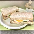 はらぺこしろうさぎ's cooksnap of when they made レンジで作った目玉焼きのサンドイッチです.