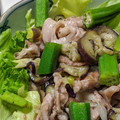 1000マイル's cooksnap of when they made 豚肉となすとオクラのさっぱり炒め.