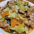yucally's cooksnap of when they made 豚とキャベツのブルコギ돼지양배추불고기。.