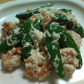 bluedive's cooksnap of when they made スナップえんどうとエビのマヨ炒め.