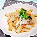 まぶたん's cooksnap of when they made 簡単！大根を豚肉と竹輪で炒めた定番おかず.
