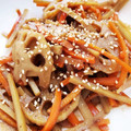 happyのんのんこ's cooksnap of when they made きんぴらごぼう & れんこんきんぴら♪.
