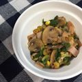 Rionaのおうち飯's cooksnap of when they made 生姜焼のたれで簡単♪エノキとハムの炒め物.