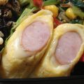 ｕｕｕ's cooksnap of when they made ウインナーチーズ巻き卵焼きお弁当のおかず.