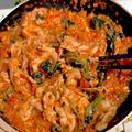 すけらっちょ's cooksnap of when they made 賄い！豚バラトマトの卵そぼろ炒め辣油がけ.