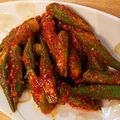 蜜茄子's cooksnap of when they made 韓国風♪オクラの唐辛子和え.