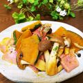 mami＊s's cooksnap of when they made かぼちゃベーコンしめじのバター醤油炒め.
