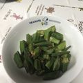 クックQT23CK☆'s cooksnap of when they made 電子レンジで簡単！オクラのおかか和え.