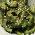 takatiho's cooksnap of when they made 簡単★ごま油香るゴーヤのやみつきナムル.