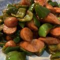 toshio39's cooksnap of when they made ピーマンとウインナーのケチャップ炒め.